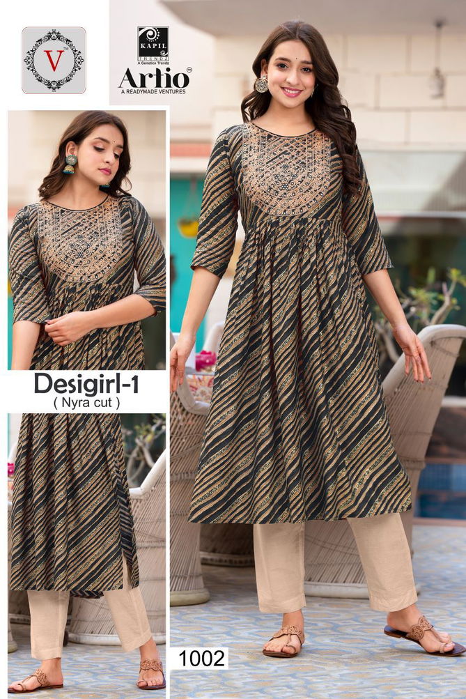 Desi Girl 1-2 Nayra Cut Wholesale Printed Kurtis Catalog